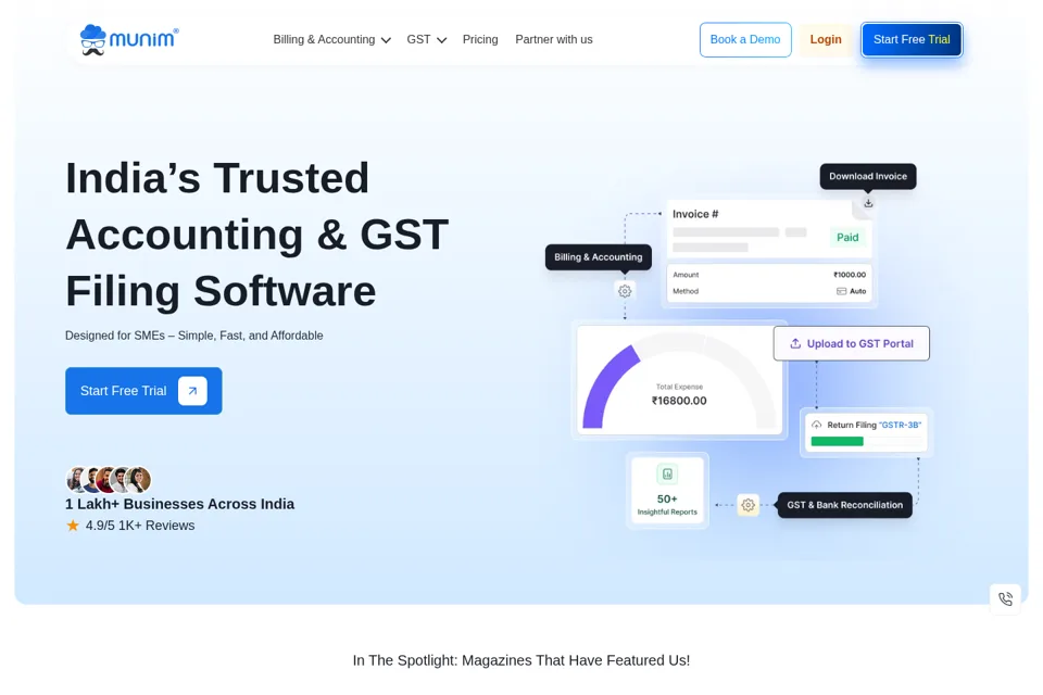 Aperçu de la landing page