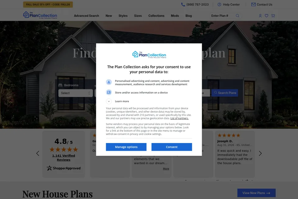 Aperçu de la landing page