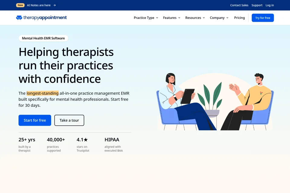 Aperçu de la landing page