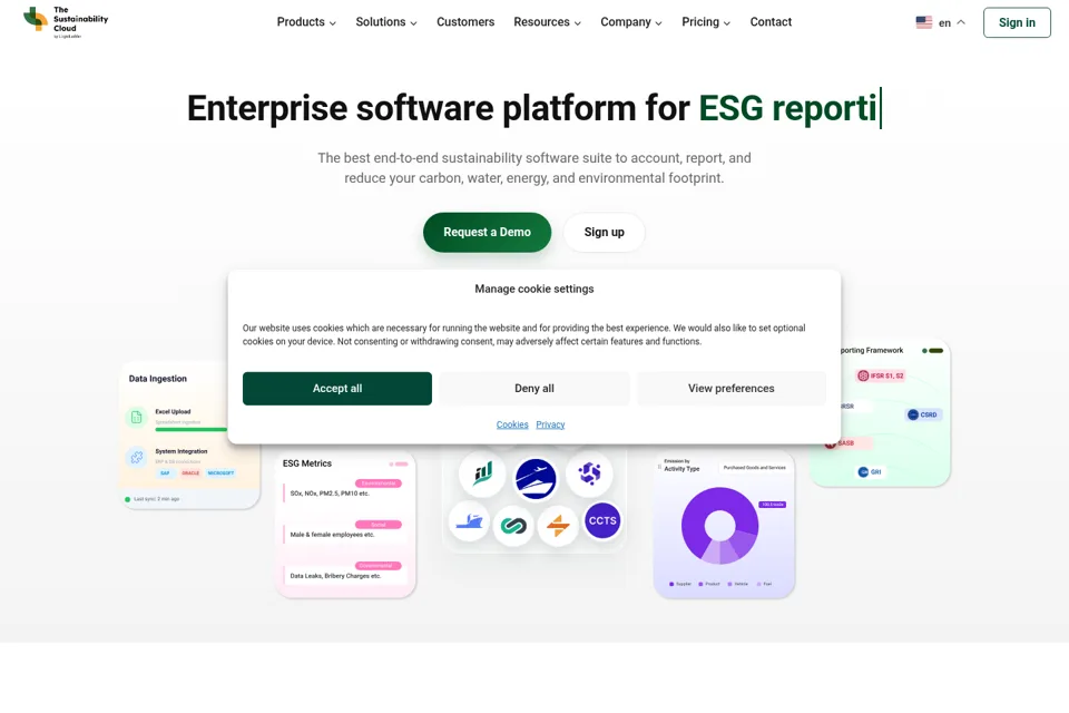 Aperçu de la landing page