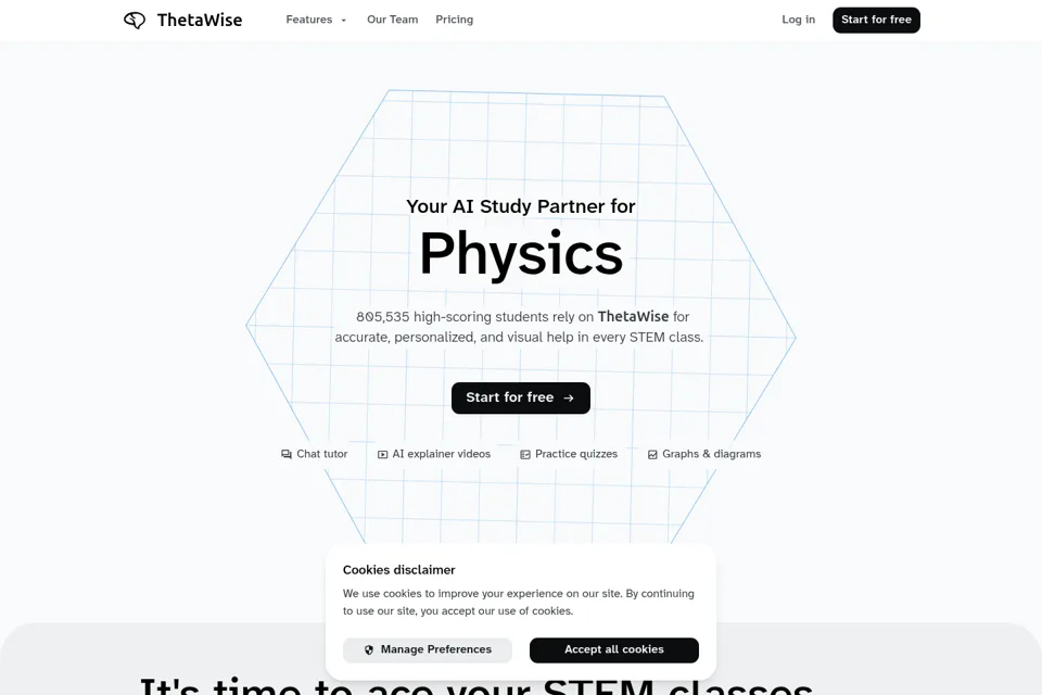 Aperçu de la landing page