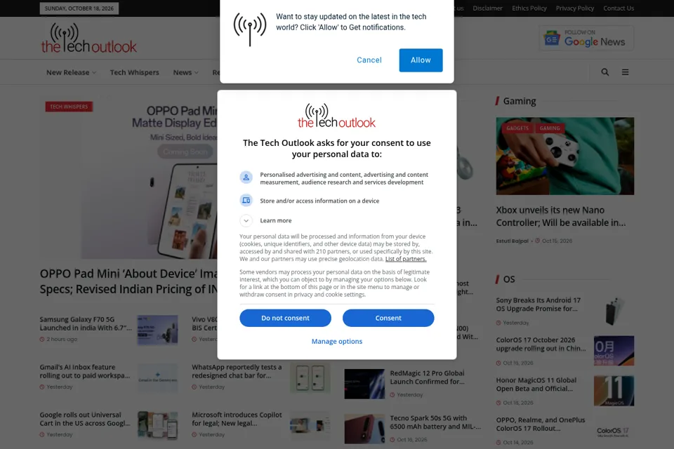 Landing page preview