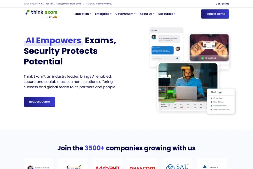 Aperçu de la landing page