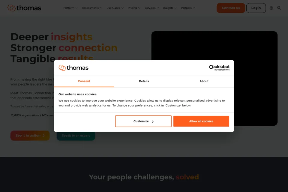Aperçu de la landing page