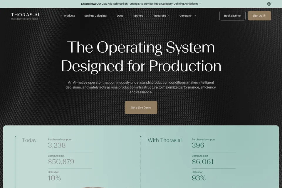 Aperçu de la landing page