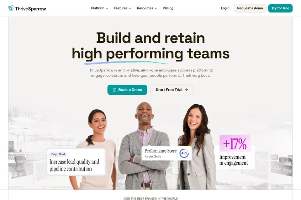 Aperçu de la landing page