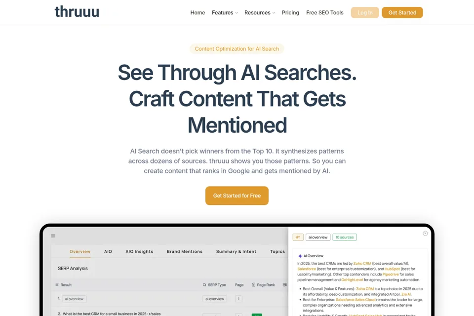 Landing page preview