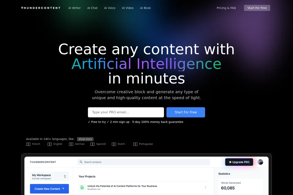 Landing page preview