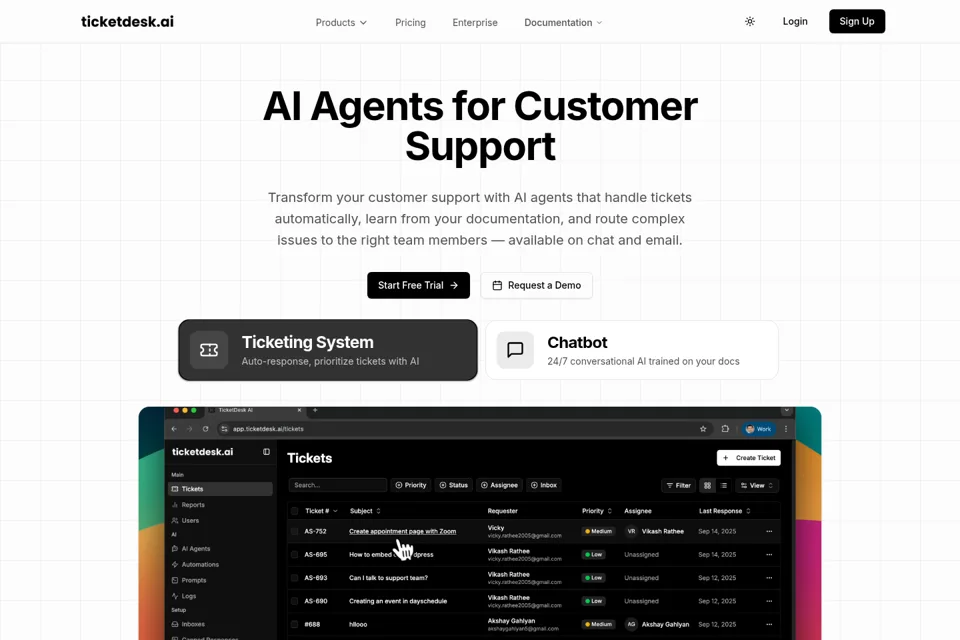 Aperçu de la landing page