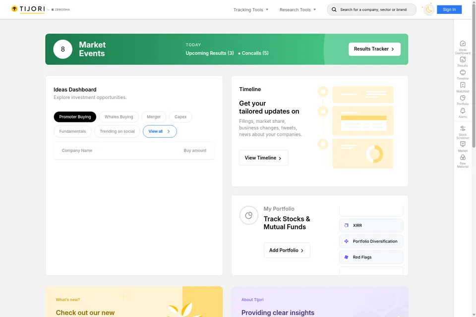 Aperçu de la landing page