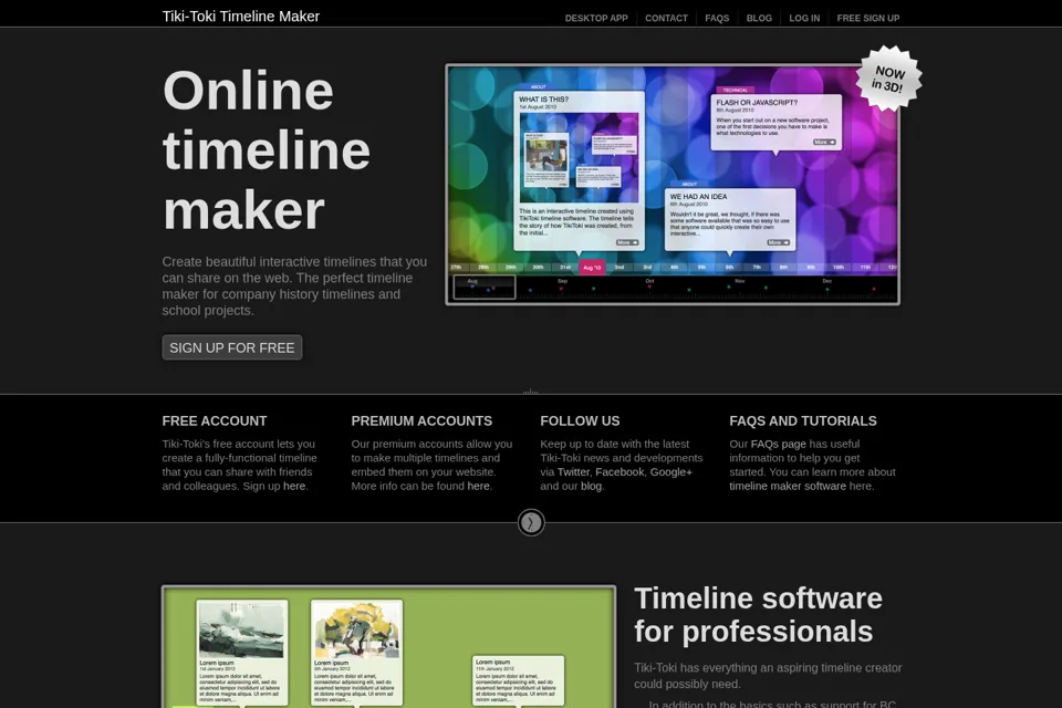 Aperçu de la landing page