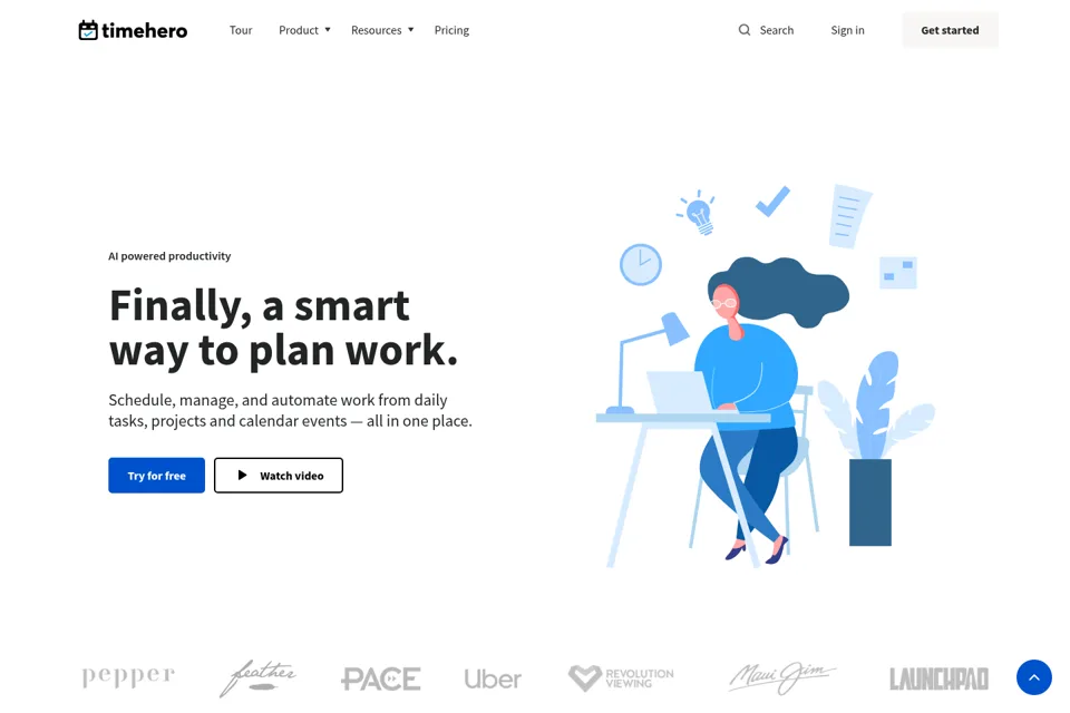 Aperçu de la landing page
