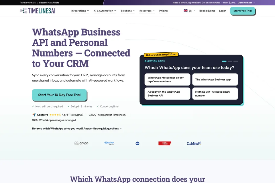 Aperçu de la landing page