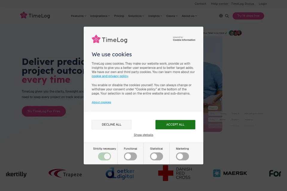 Aperçu de la landing page