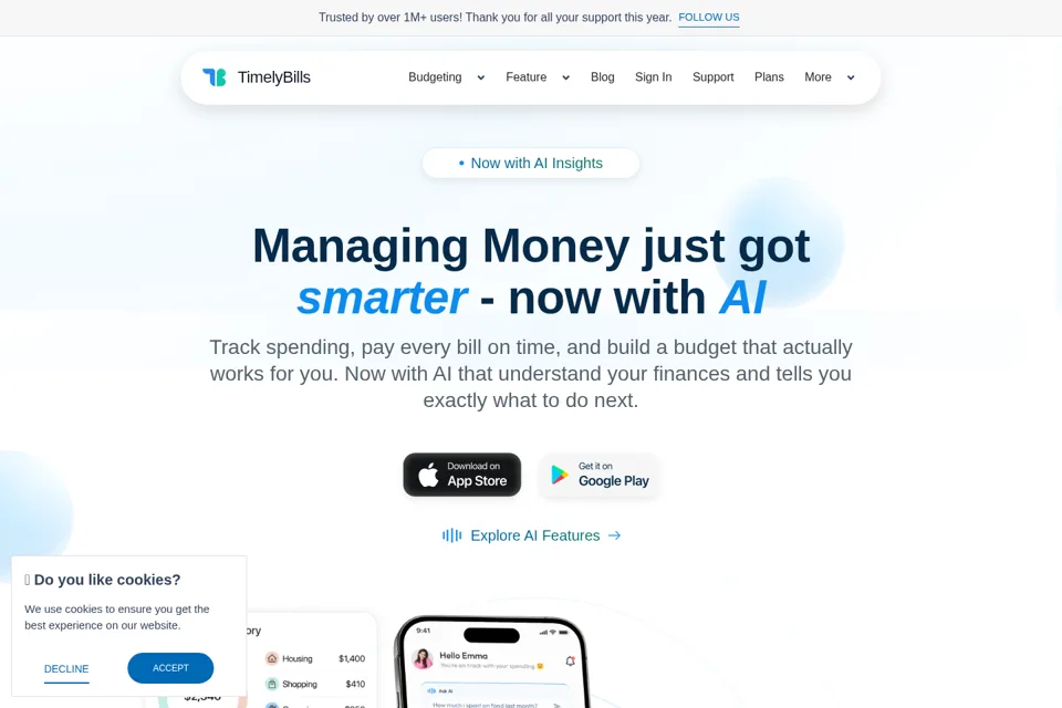 Aperçu de la landing page