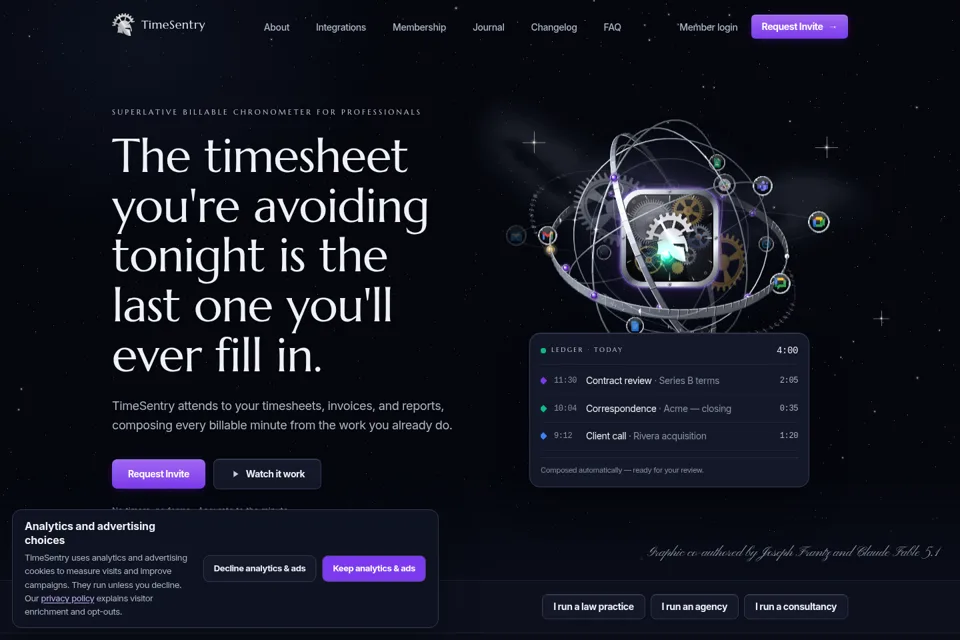Aperçu de la landing page
