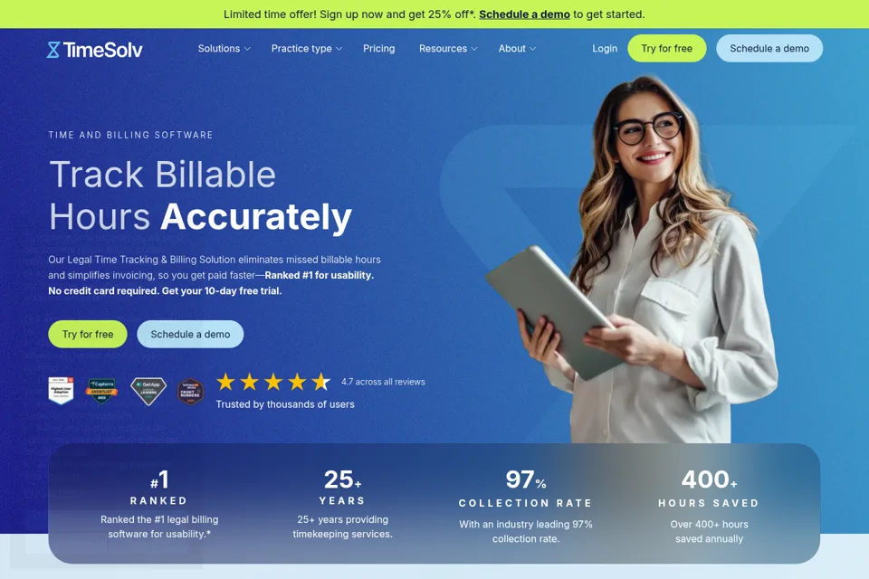 Aperçu de la landing page