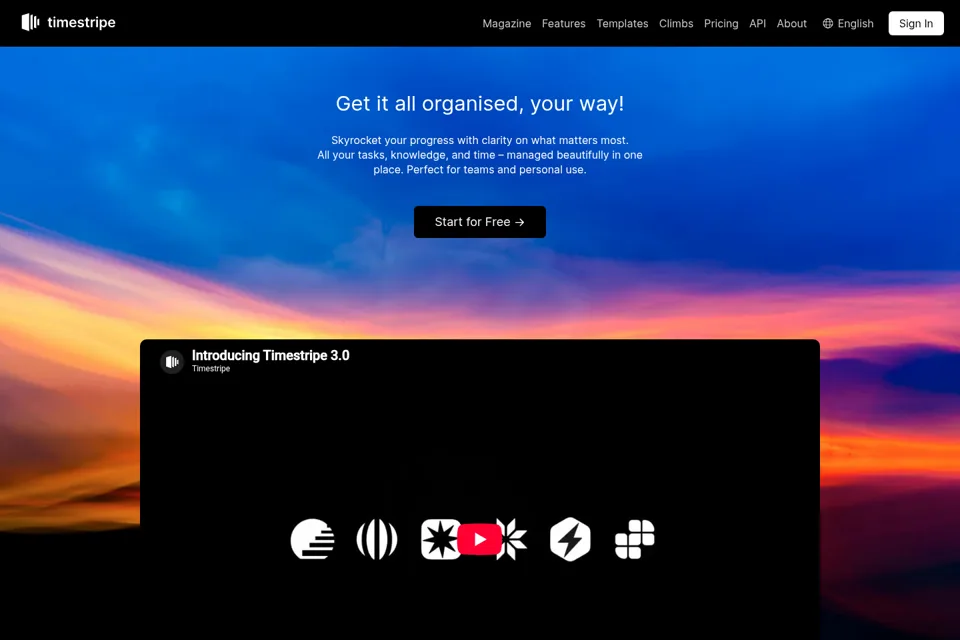 Aperçu de la landing page