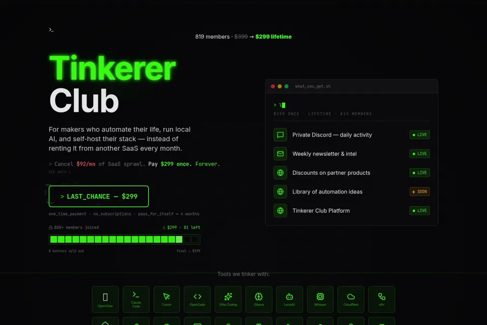 Landing page preview
