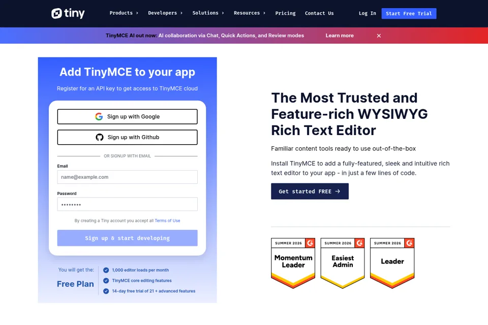 Landing page preview