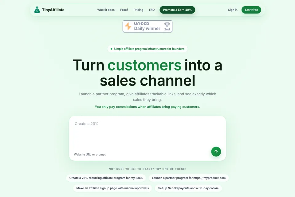 Landing page preview