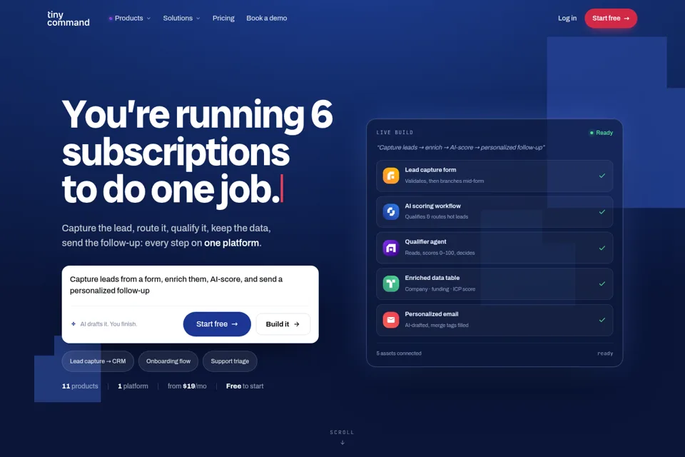 Landing page preview