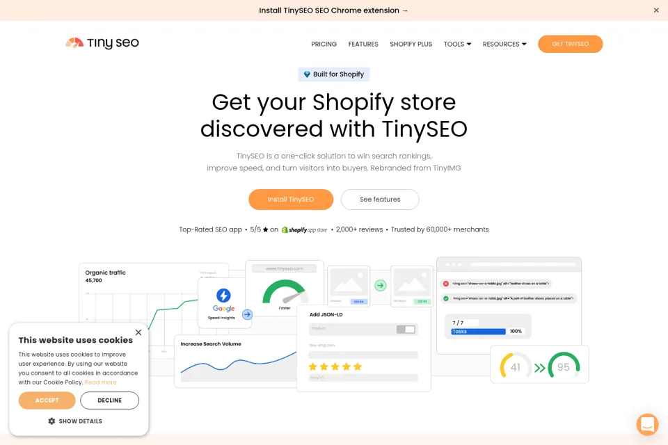 Landing page preview