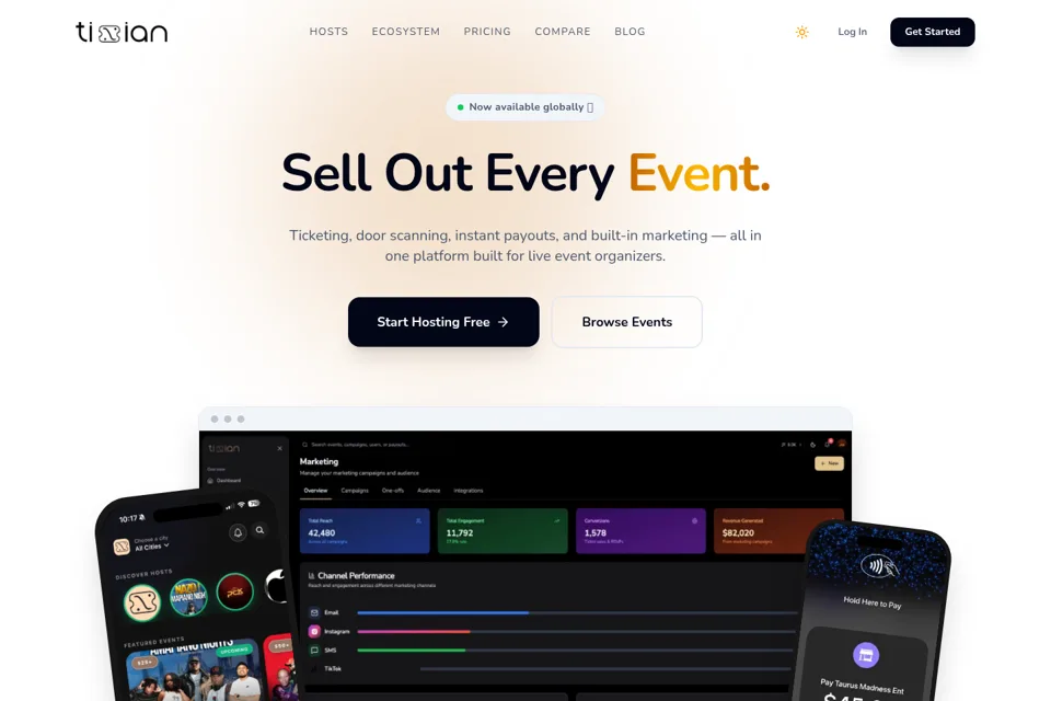 Aperçu de la landing page