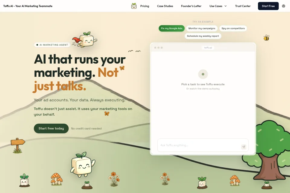 Aperçu de la landing page