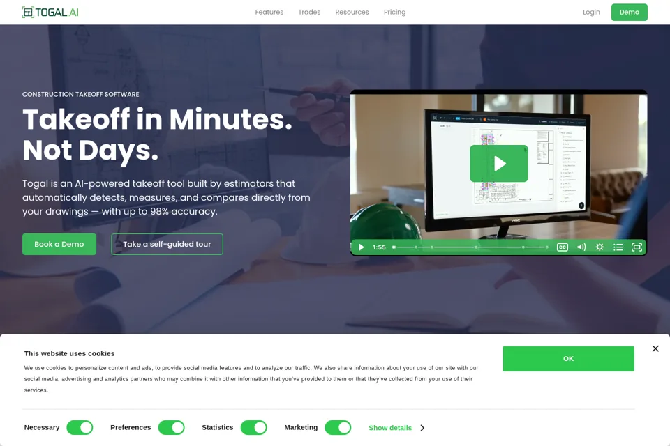 Landing page preview