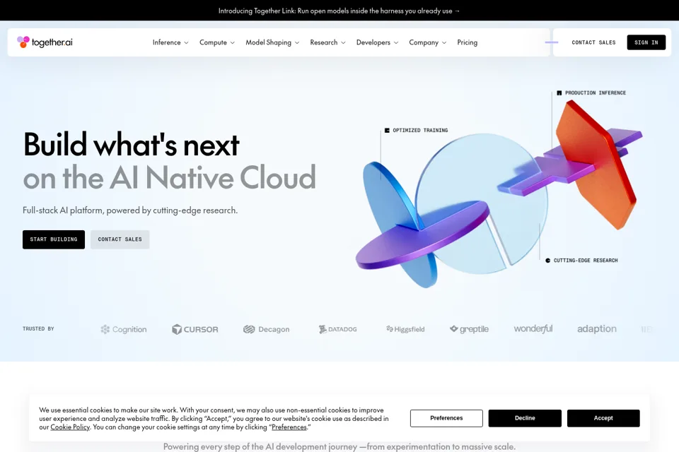 Aperçu de la landing page