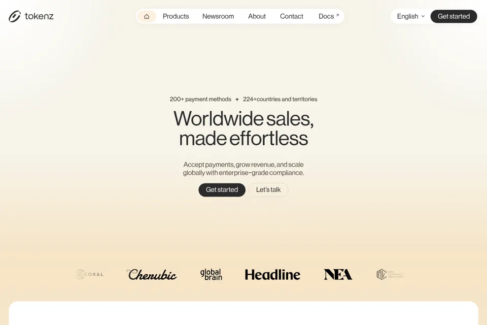 Aperçu de la landing page