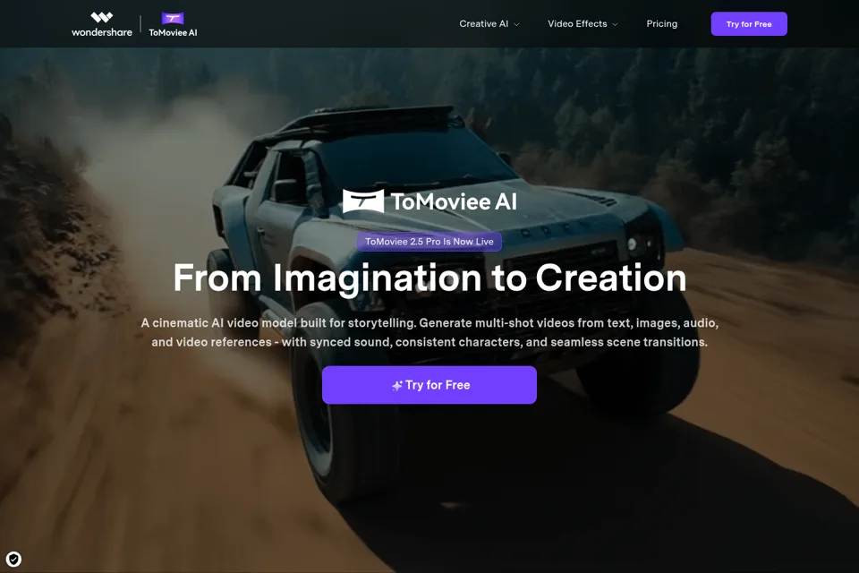 Aperçu de la landing page