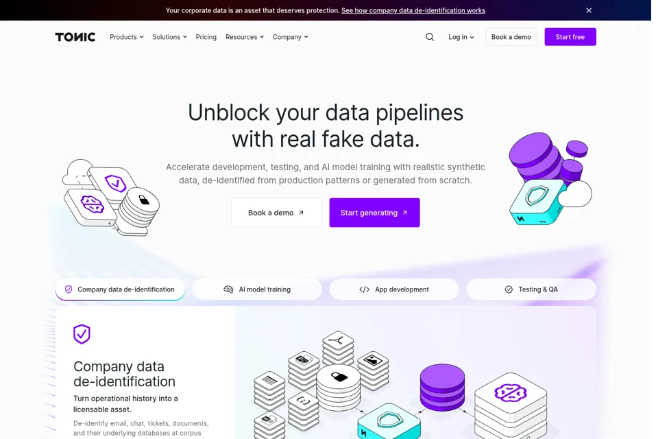 Aperçu de la landing page