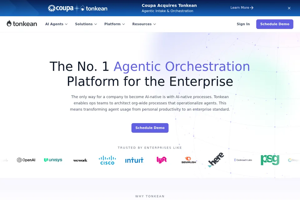 Aperçu de la landing page
