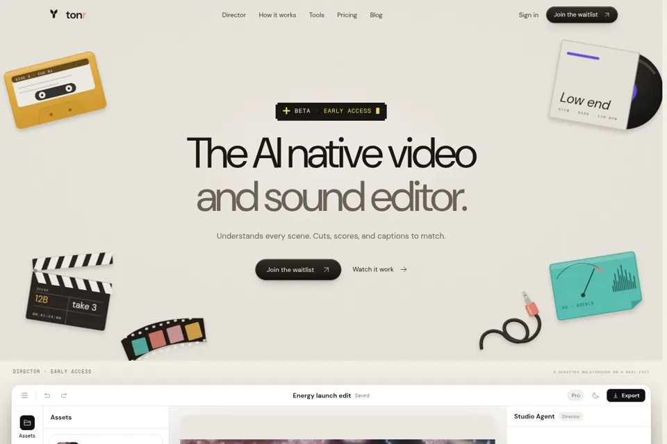 Aperçu de la landing page