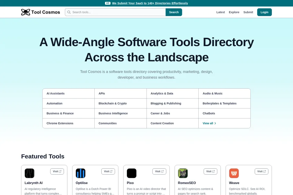 Aperçu de la landing page