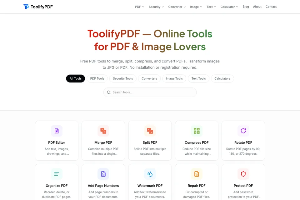 Landing page preview