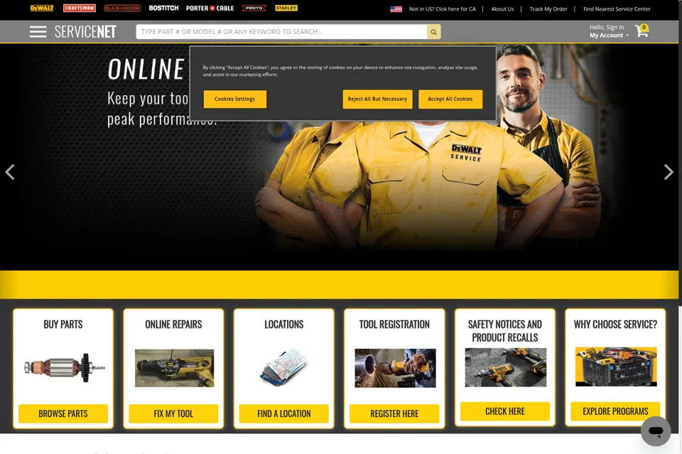 Aperçu de la landing page