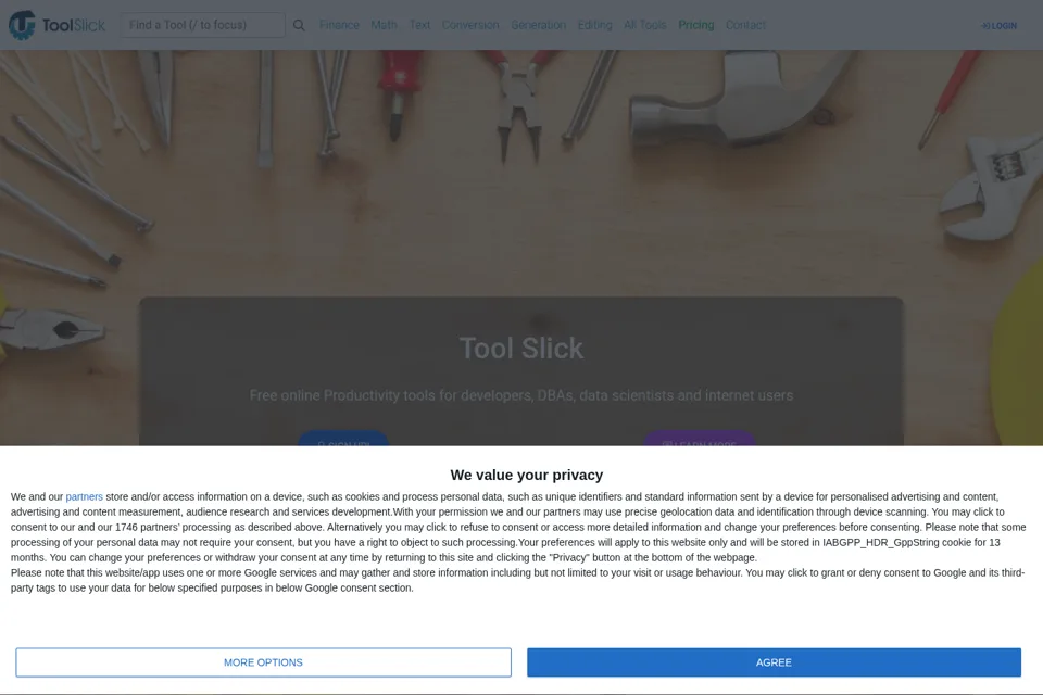 Landing page preview