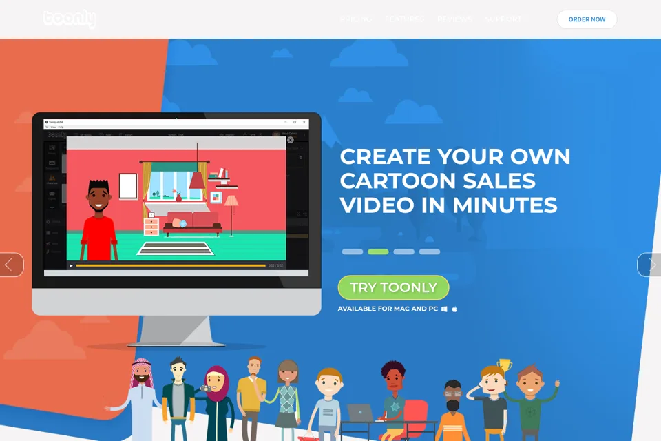 Aperçu de la landing page