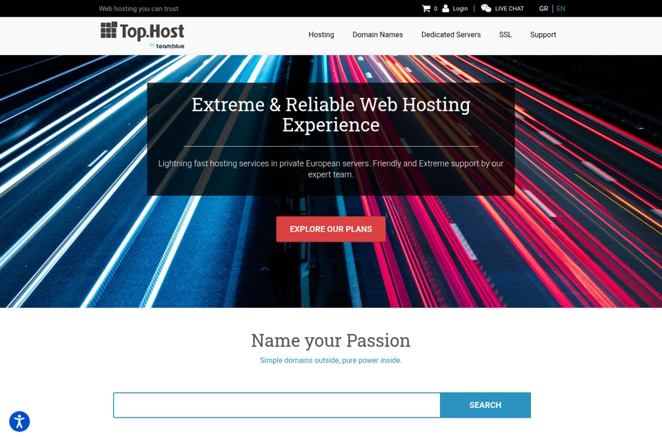 Aperçu de la landing page