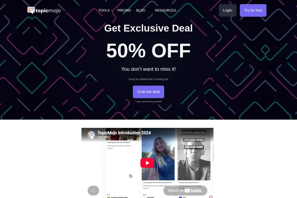 Landing page preview