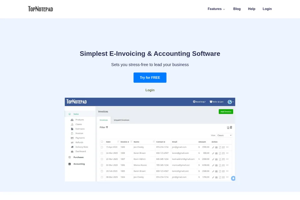 Landing page preview