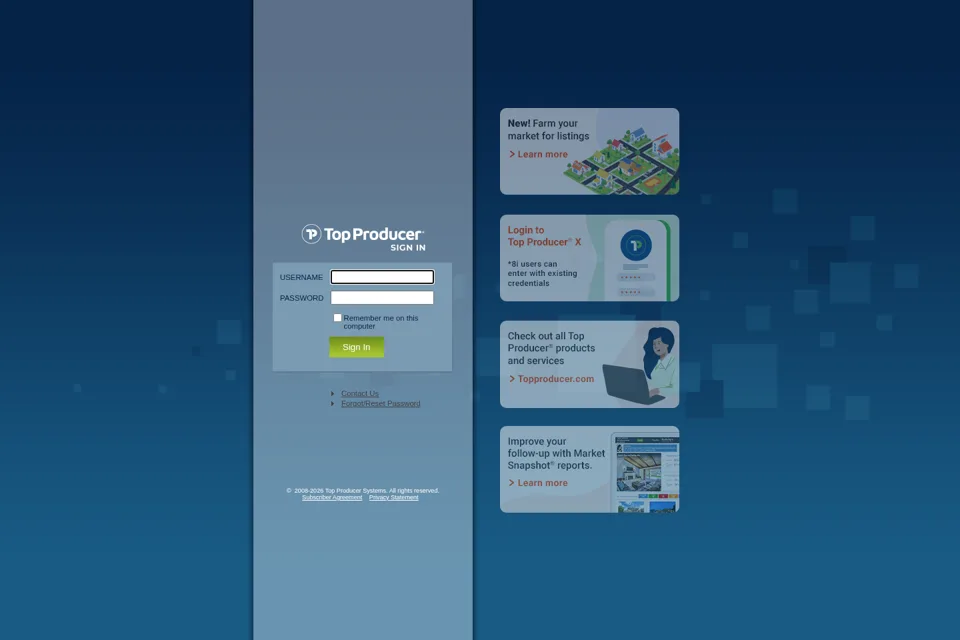 Aperçu de la landing page