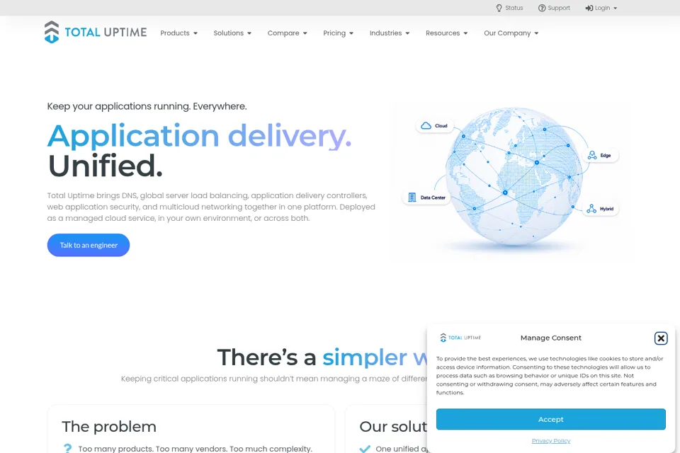 Aperçu de la landing page