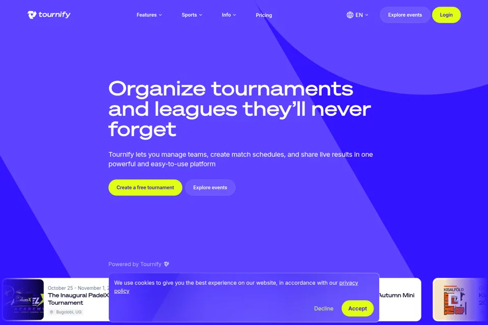 Aperçu de la landing page