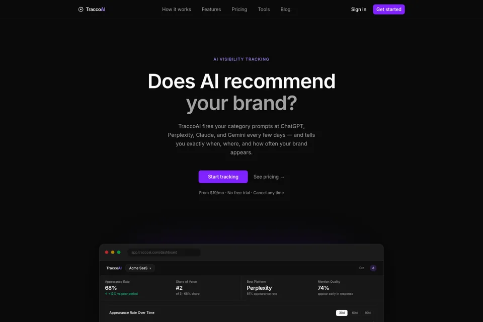 Landing page preview