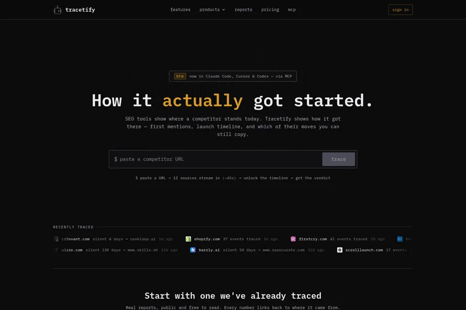 Landing page preview