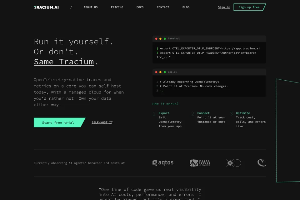 Aperçu de la landing page